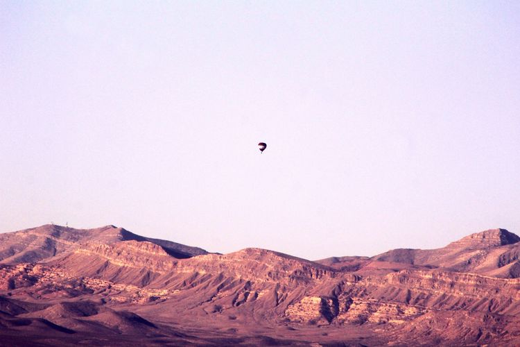 Scenic view of mountains against clear sky