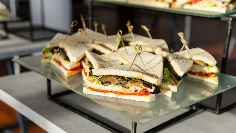 Close-up of food on table