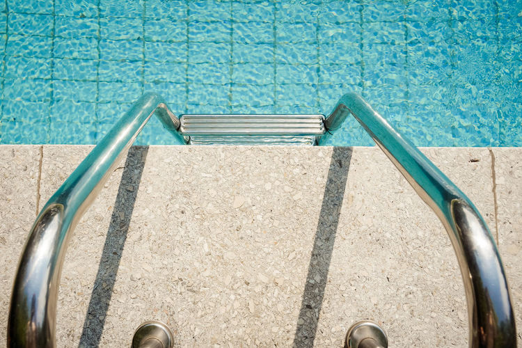 High angle view of swimming pool