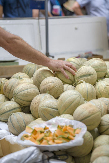 Provence village market in france melon