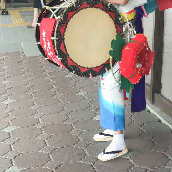 Full length of person with umbrella