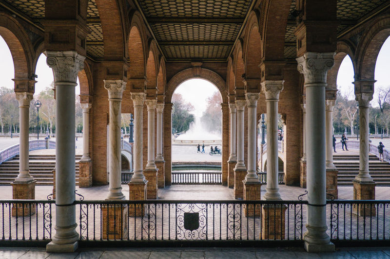 Colonnade at plaza de espana