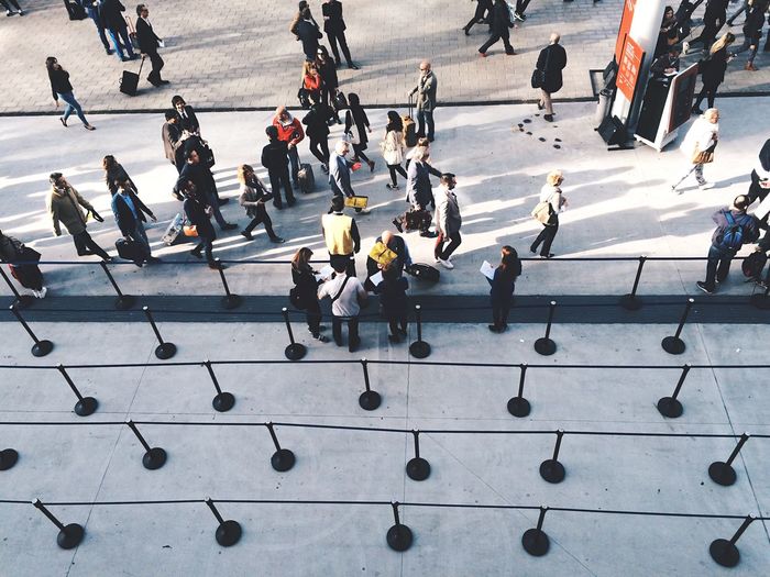 People in shopping mall