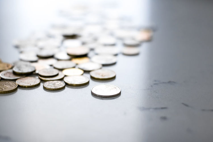 Close-up of pills on table