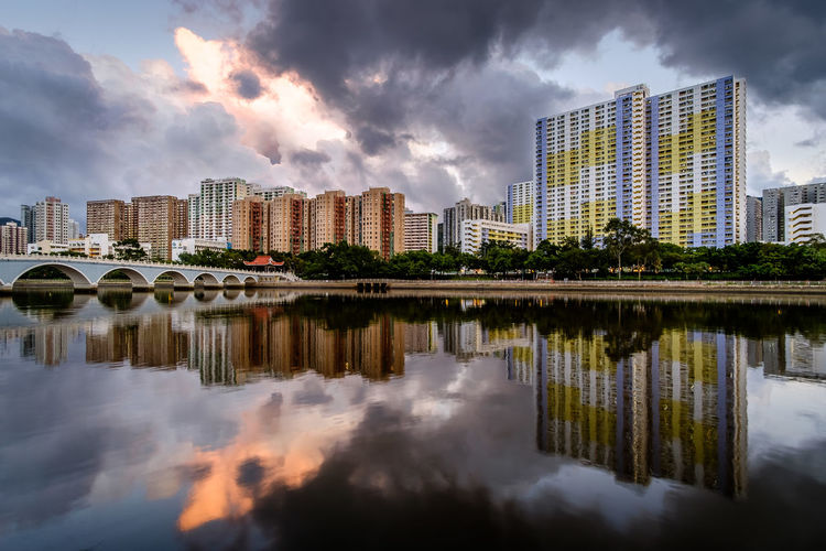 Panoramic view of city against sky