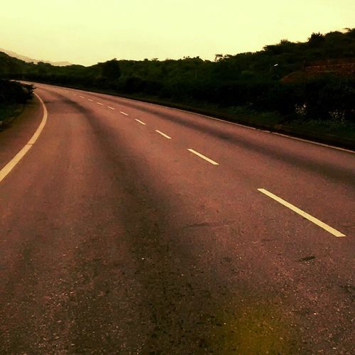 Road passing through landscape