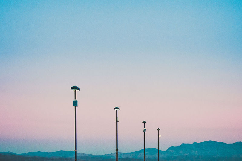 Street light against clear sky