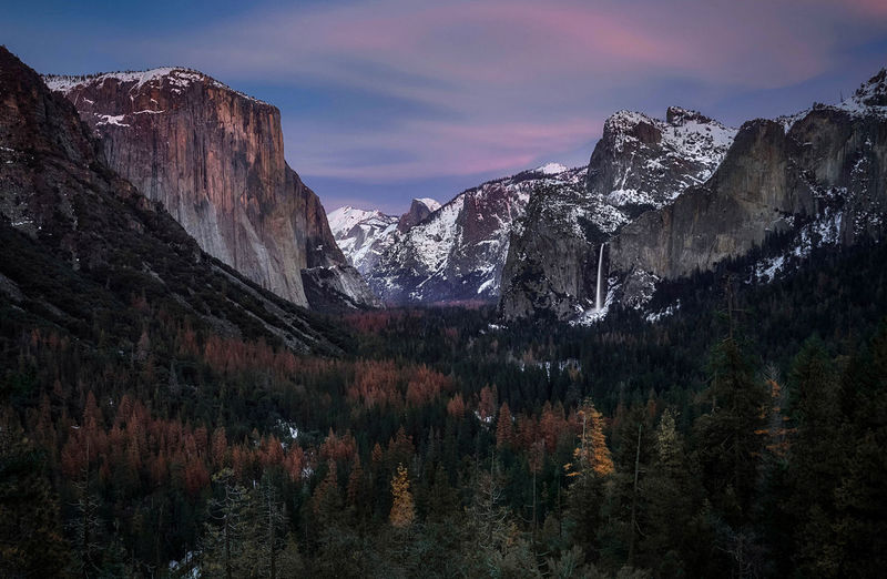 After sunset in yosemite valley