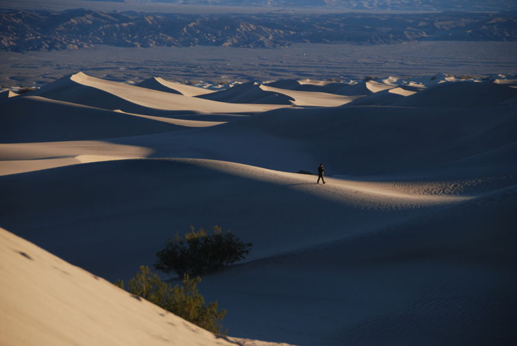 Person walking at death valley national park