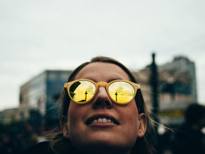Berlin Paint The Town Yellow Berliner Ansichten Close-up Day Glasses Headshot One Person Outdoors Portrait Real People Sky Sunglasses Thattoweragain Young Adult Be. Ready. Adventures In The City #FREIHEITBERLIN The Traveler - 2018 EyeEm Awards