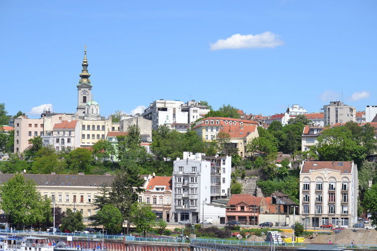 Buildings in belgrade city against sky