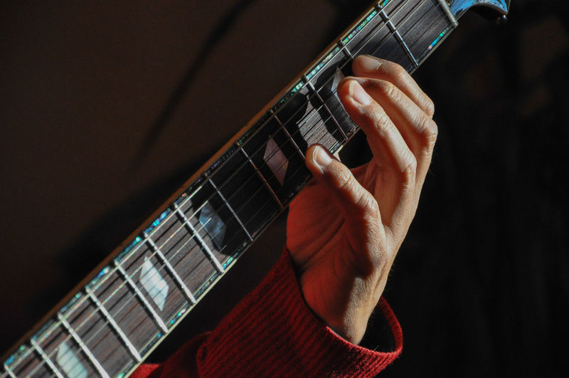 Cropped image of guitar