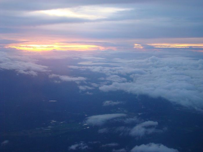 Aerial view of cloudy sky