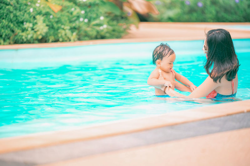 People in swimming pool