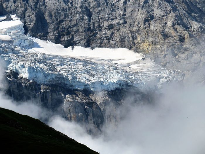 Scenic view of snow on mountain