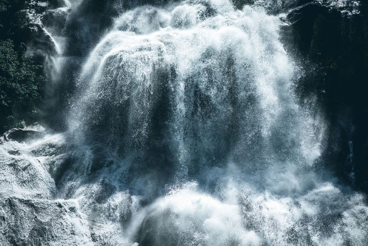 Scenic view of waterfall