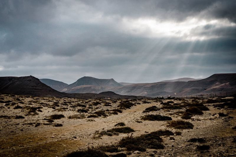 Scenic view of desert against sky