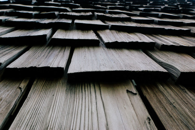 Full frame shot of wooden roof