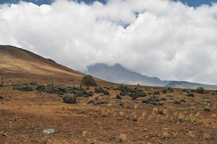 High altitude desert at mount kilimanjaro, tanzania