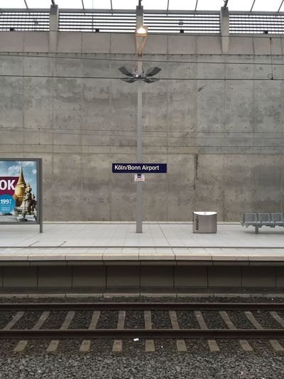 Text at cologne bonn airport station