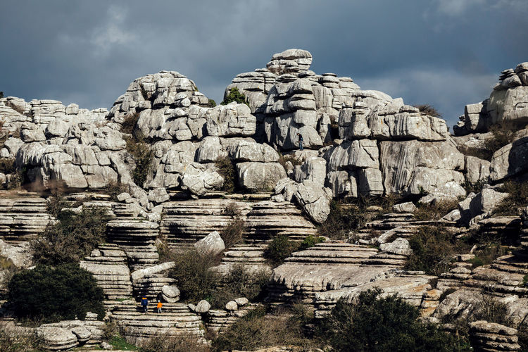El torcal de antequera against cloudy sky