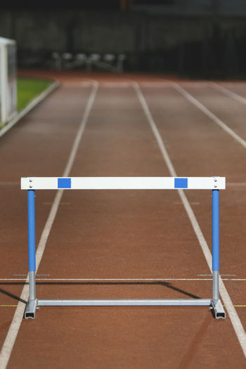 Barrier on sports track