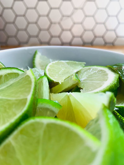 Close-up of lemon slice