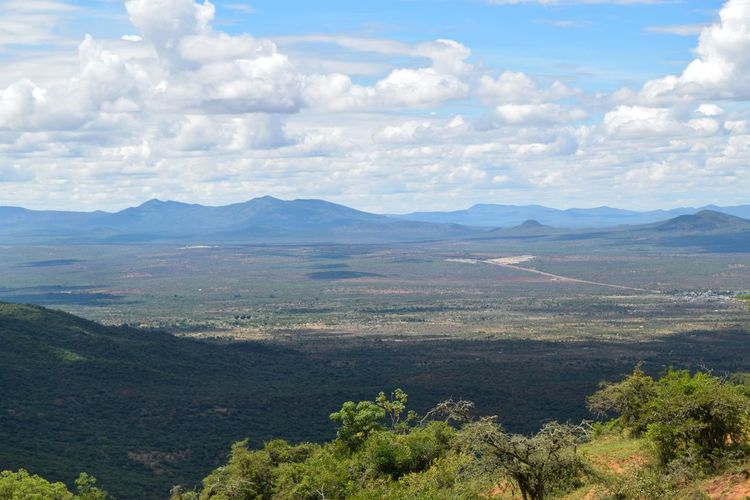 Scenic mountain landscapes against sky, mount kilimanjaro seen from namanga hills, kenya