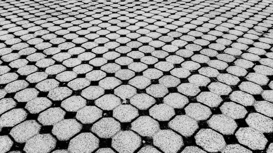 Full frame ch checkerboard  pattern shot of footpath