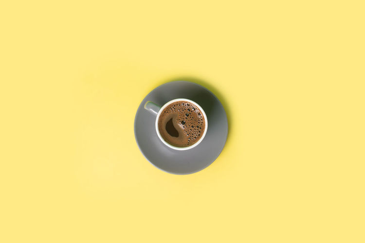 Directly above shot of coffee cup