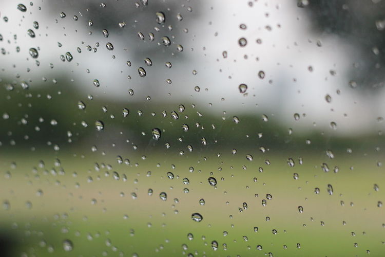 Rain drops on glass windows