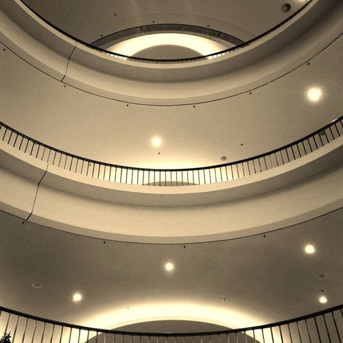 Low angle view of illuminated ceiling