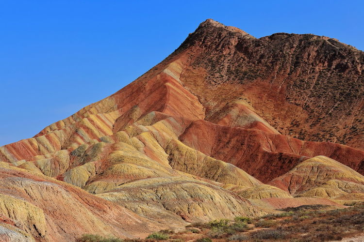 Sandstone and siltstone landforms of zhangye danxia-red cloud nnal.geological park. 0808