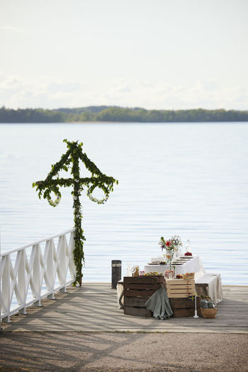 Pier over lake