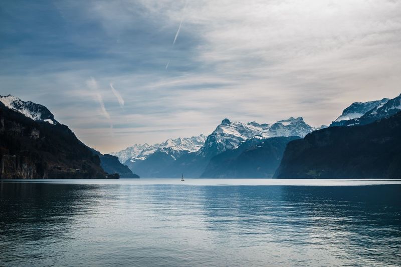 Scenic view of lake urnersee