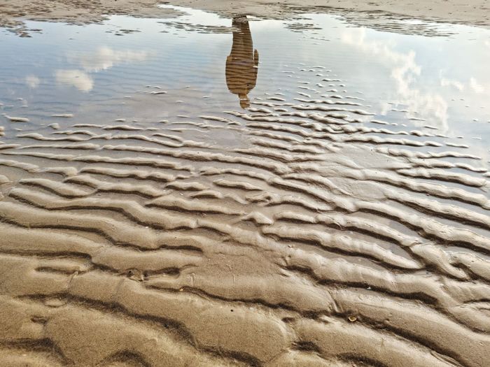 Full frame reflectionshot of beach