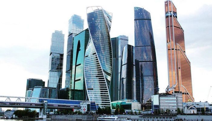 LOW ANGLE VIEW OF SKYSCRAPERS