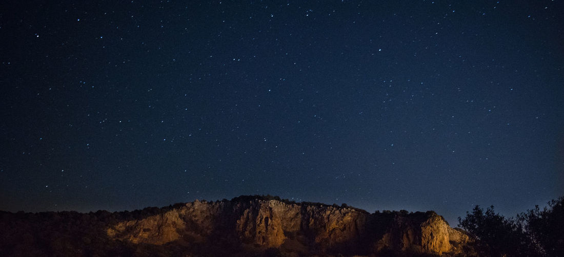 Low angle view of star field
