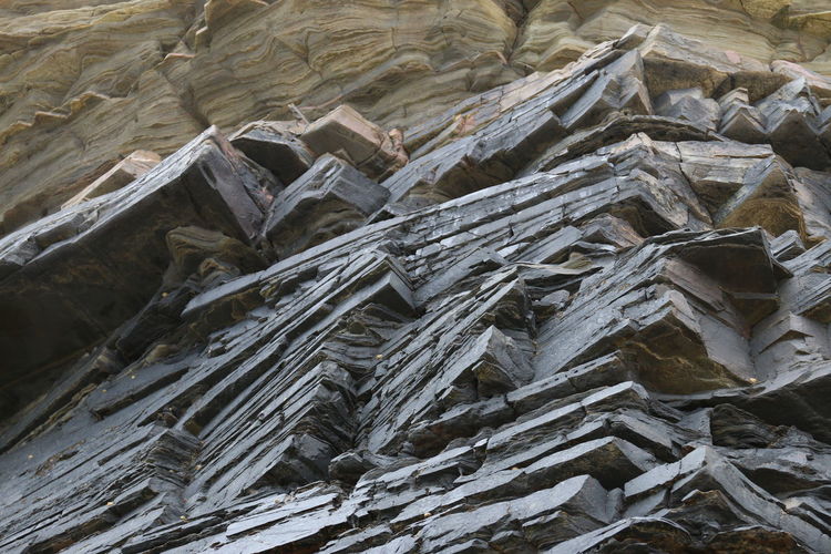 High angle view of rock formation 
