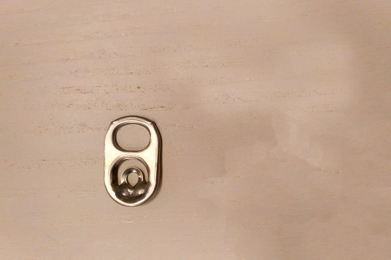 Close-up of door handle on wall