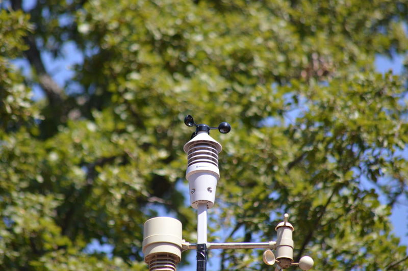 A weather station in the garden