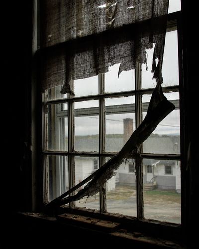 Full frame shot of old window