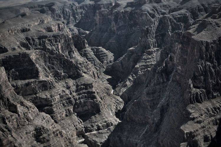 High angle view of rock formations
