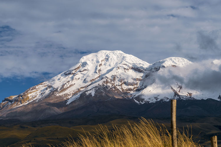 Chimborazo volcano, the highest and most important mountain in ecuador