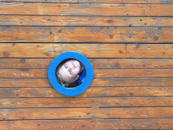 Funny boy at playground