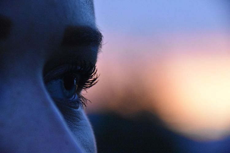 Close-up of thoughtful woman