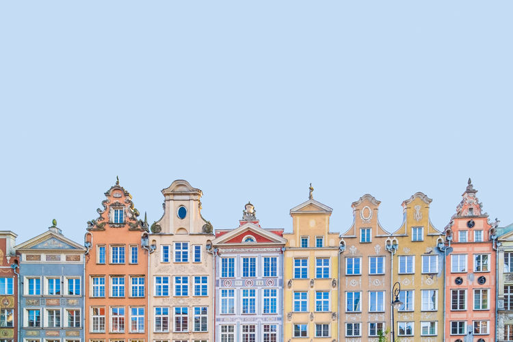 Colourful facades in gdansk