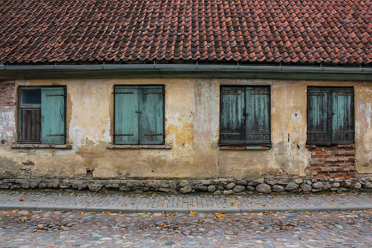 A part of old house in kuldiga, latvia