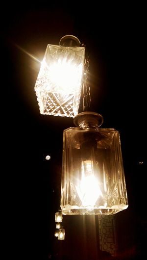 Light bulbs in dark room