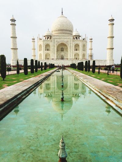 View of taj mahal against clear sky